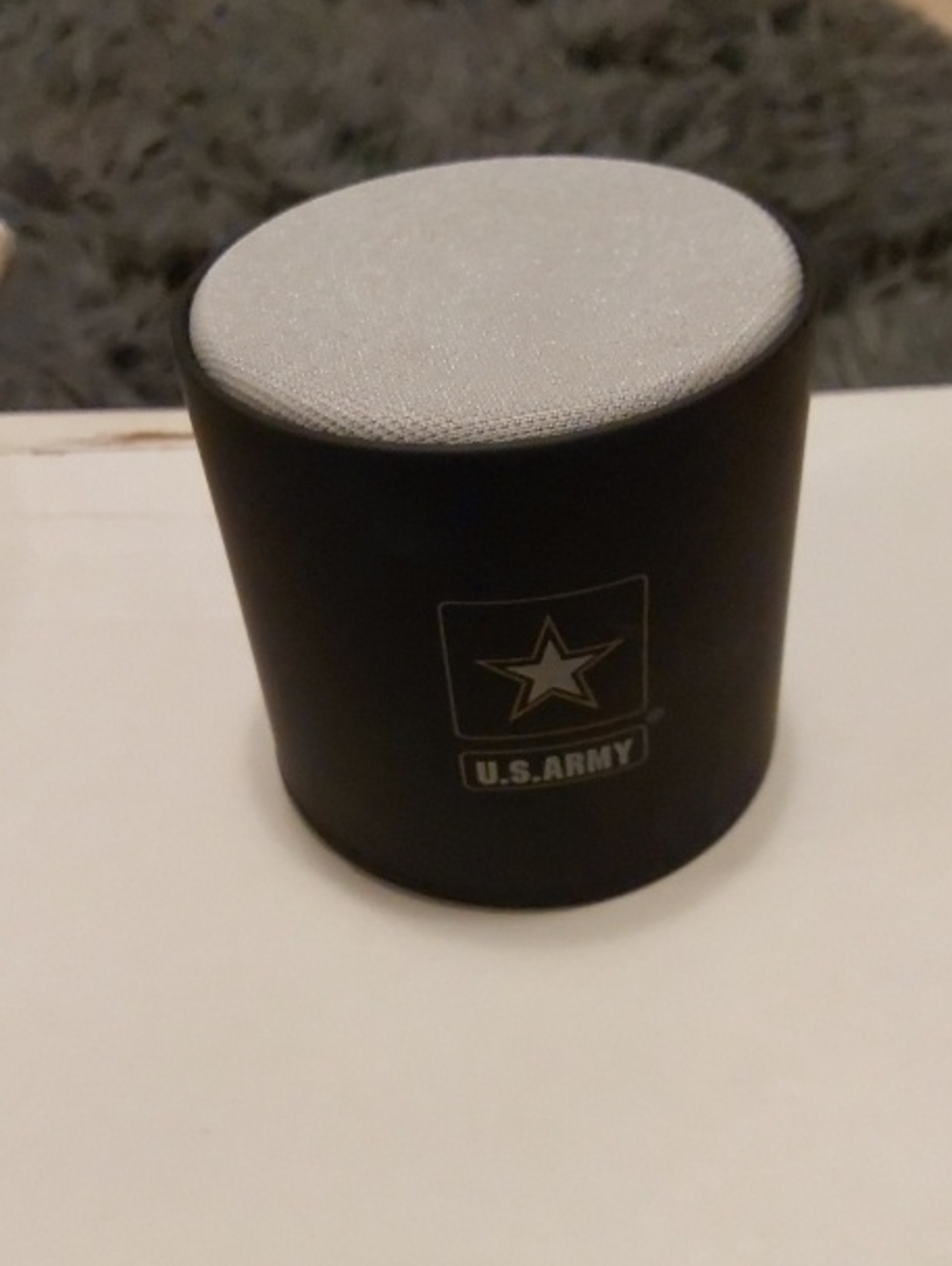 U.S. Army Black Speaker with Light Gray Grill